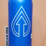 Blue plastic cap
